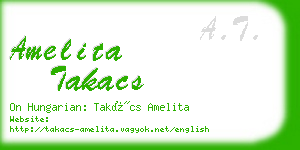 amelita takacs business card